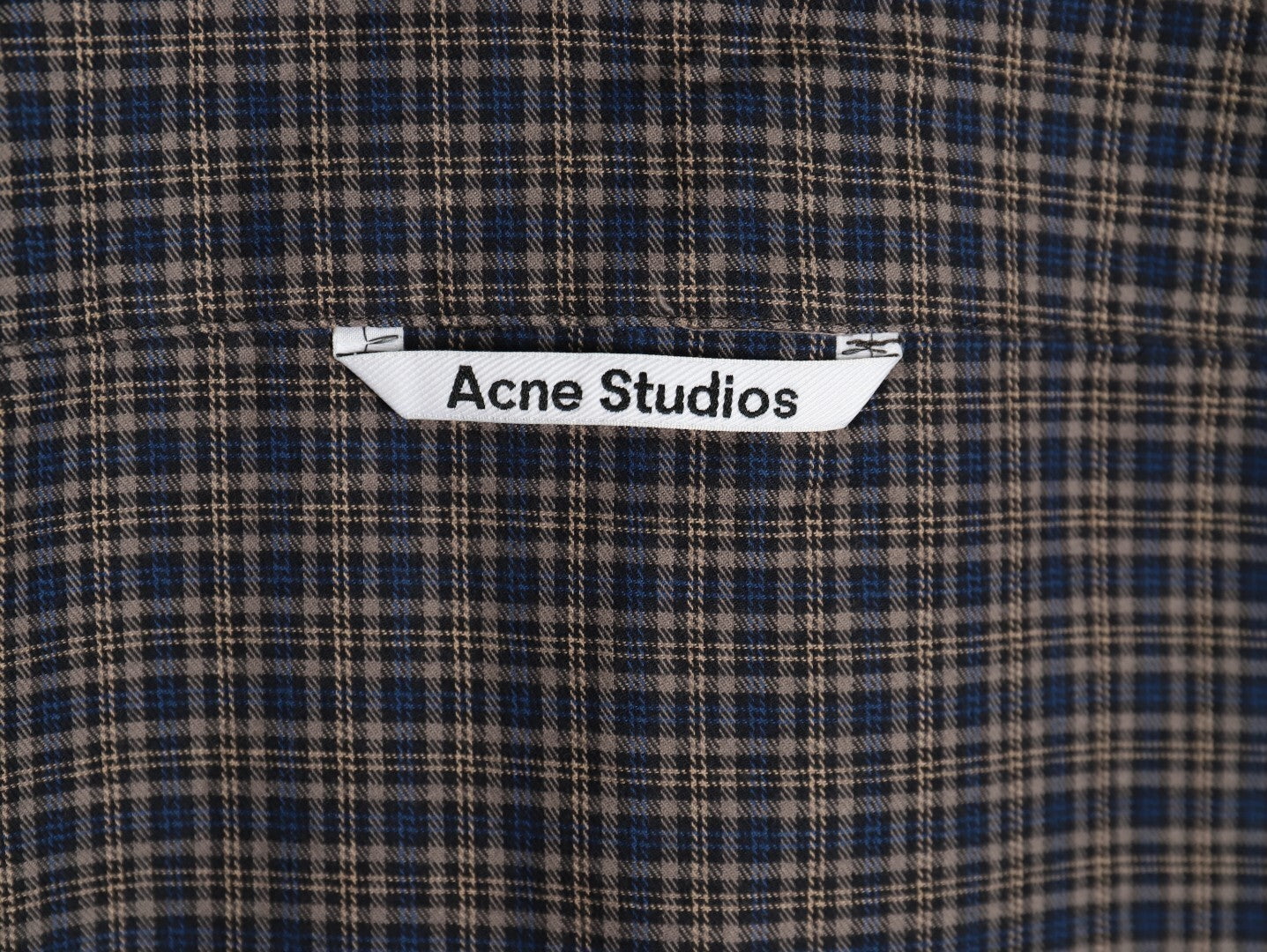 ACNE studios patchwork plaid long-sleeved shirt