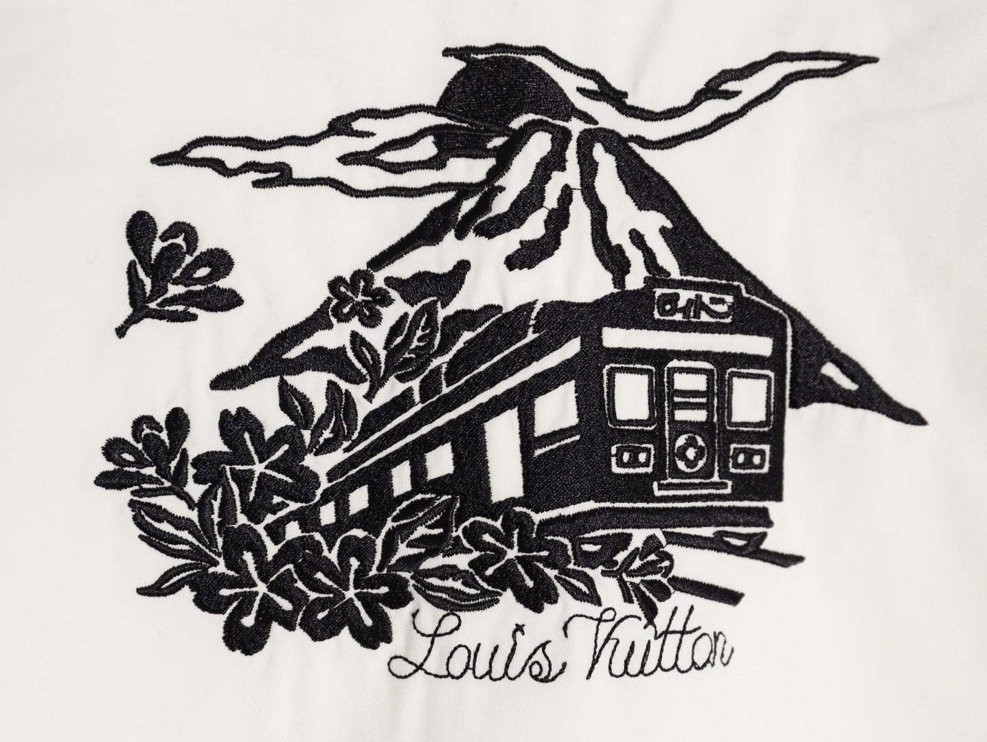 Louis Vuitton/LV 25ss Embroidered Logo Short-Sleeve Shirt