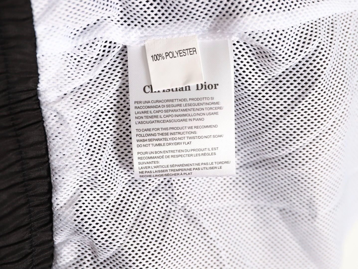 Dior embroidered letter back pocket beach shorts