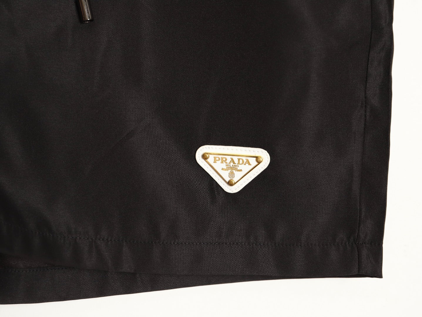 Prada classic triangle logo beach shorts