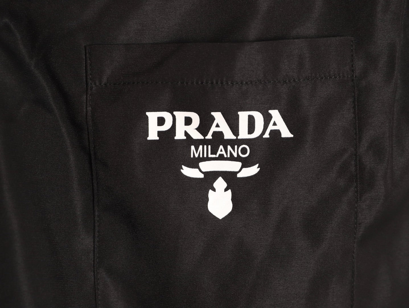 Prada classic triangle logo beach shorts