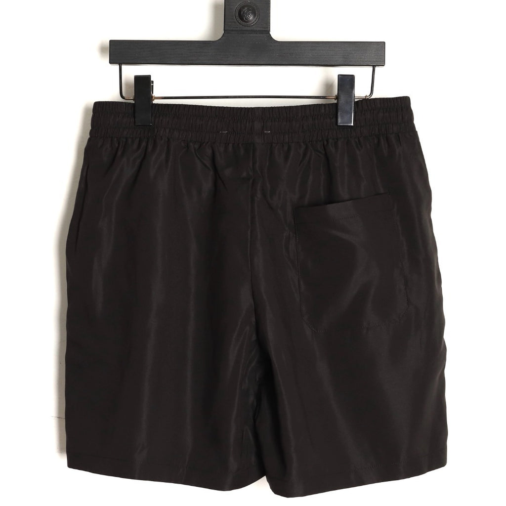 Prada classic red striped triangle logo beach shorts