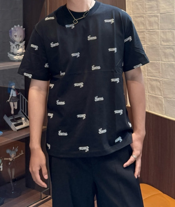 GUCCI logo print short-sleeved shirt