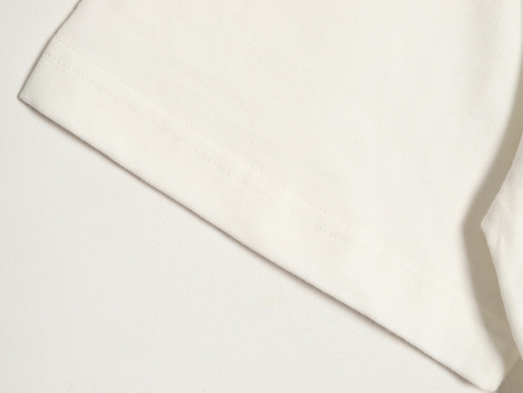 Dior classic woven fabric appliqué embroidered short-sleeved shirt