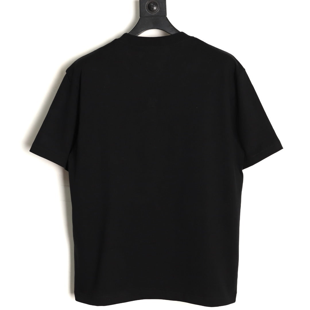 Dior classic woven fabric appliqué embroidered short-sleeved shirt