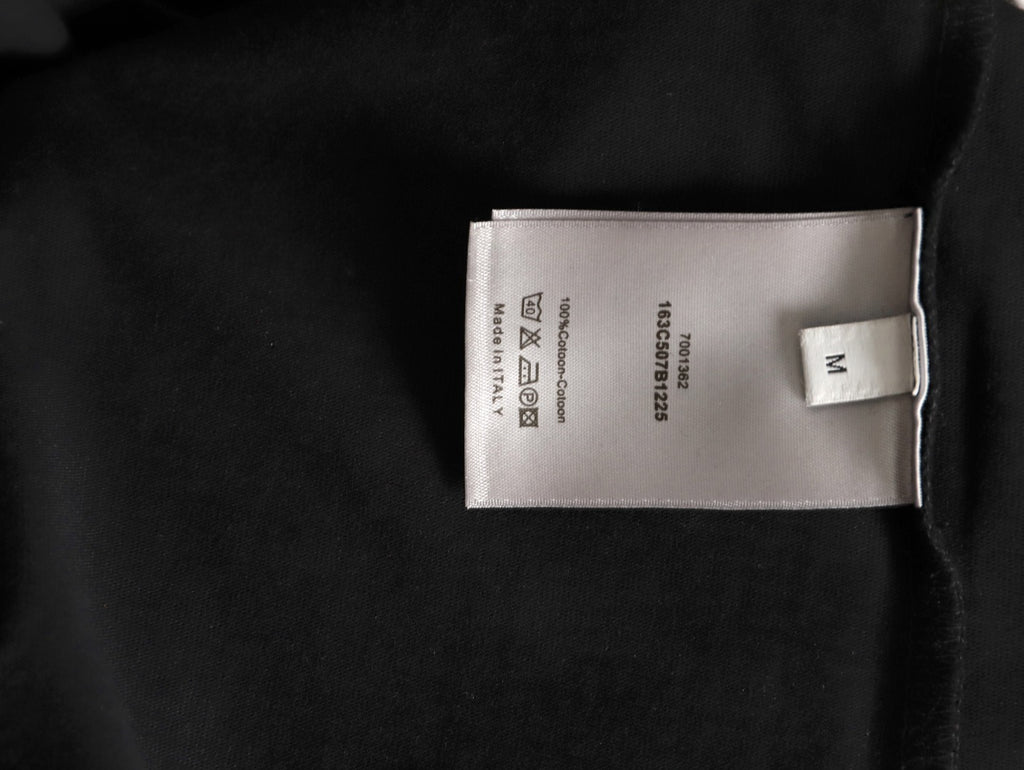 Dior classic woven fabric appliqué embroidered short-sleeved shirt