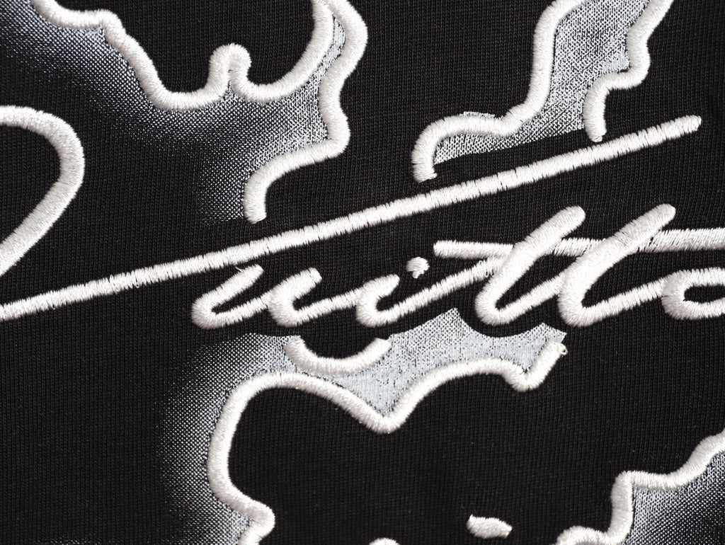 Louis Vuitton/LV cloud-patterned logo embroidered short-sleeved top