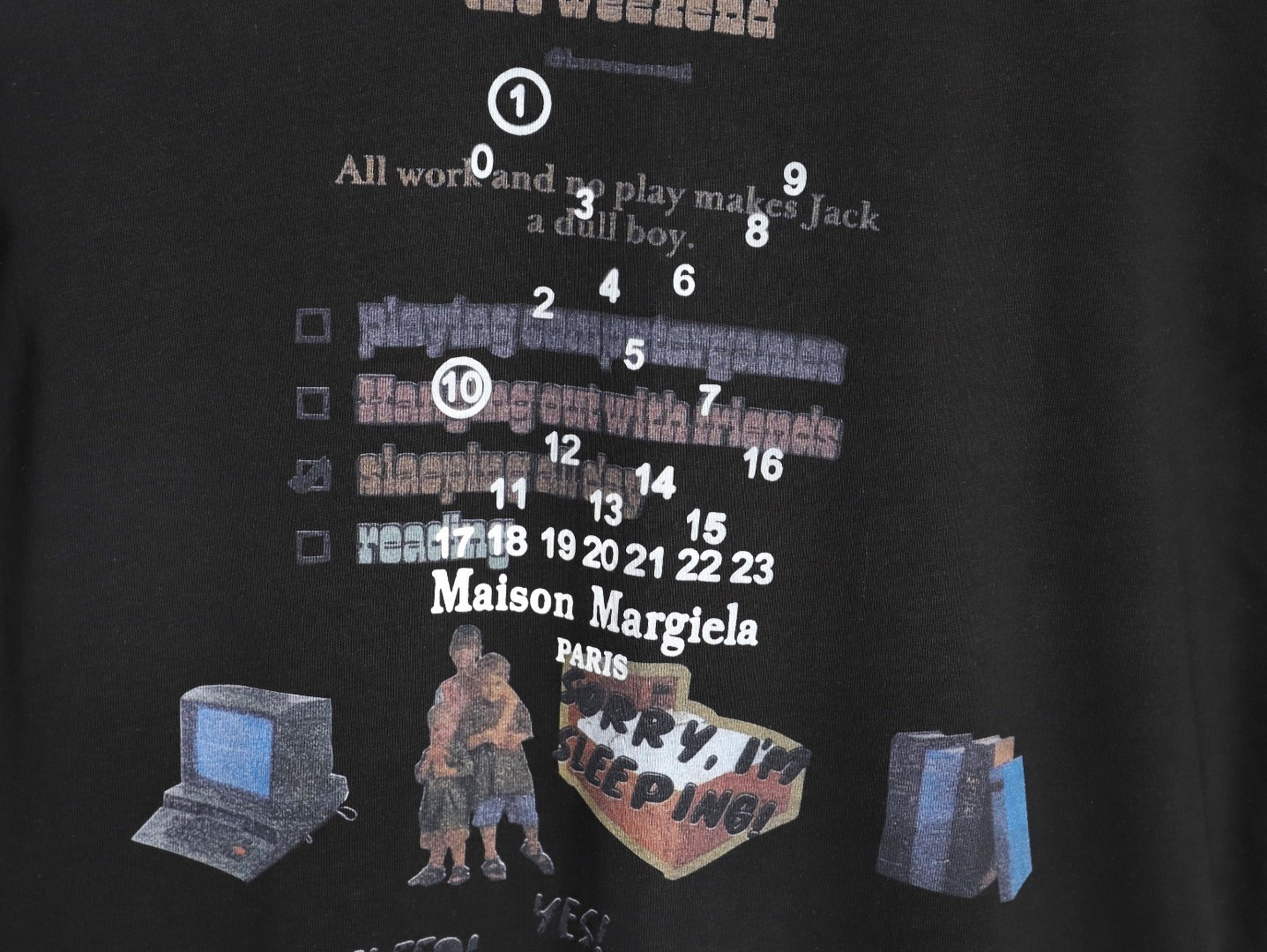 Maison Margiela Multi-element graphic print crew neck short-sleeve T-shirt