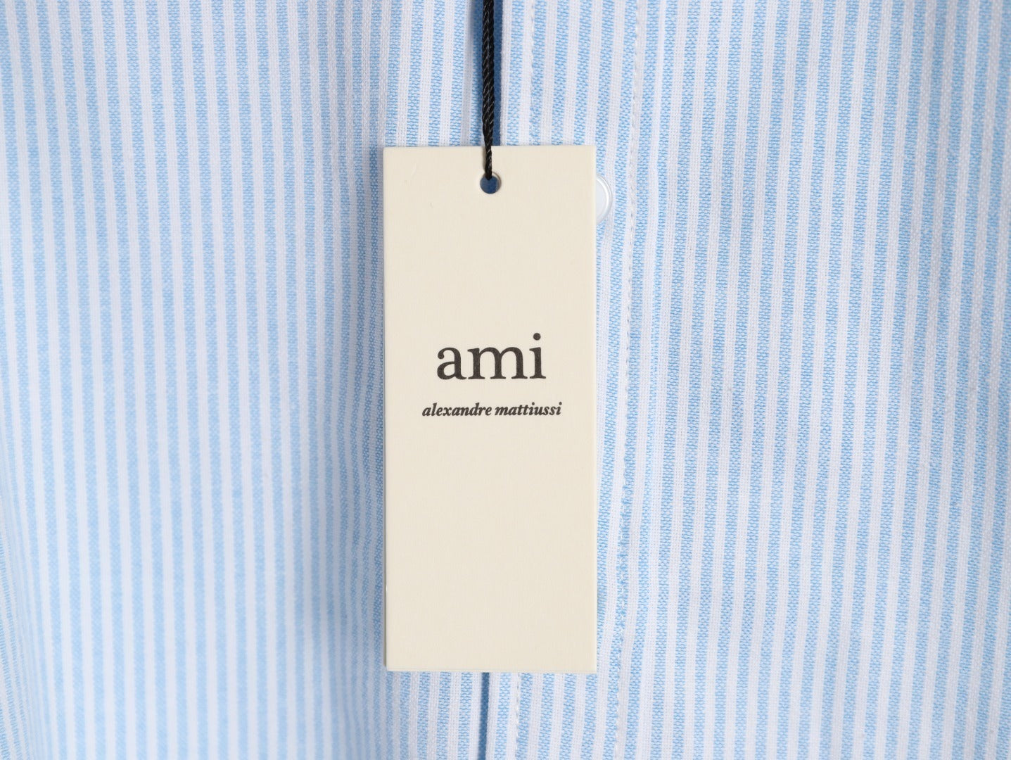 AMI Paris Black Classic Heart Embroidery Shirt