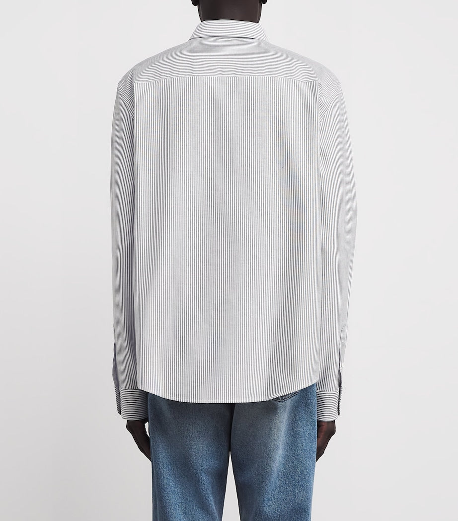 AMI Paris Black Classic Heart Embroidery Shirt