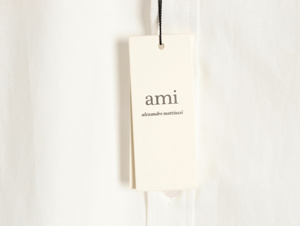 AMI Paris Solid Color Long-Sleeve Oxford Shirt