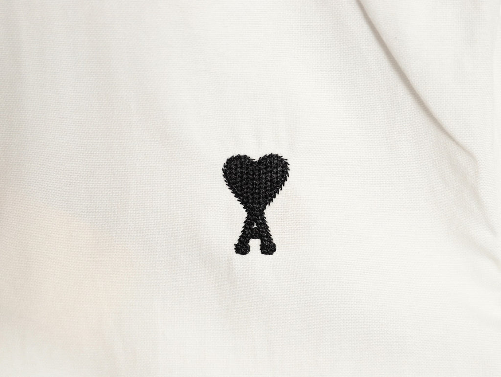 AMI Paris Solid Color Long-Sleeve Oxford Shirt