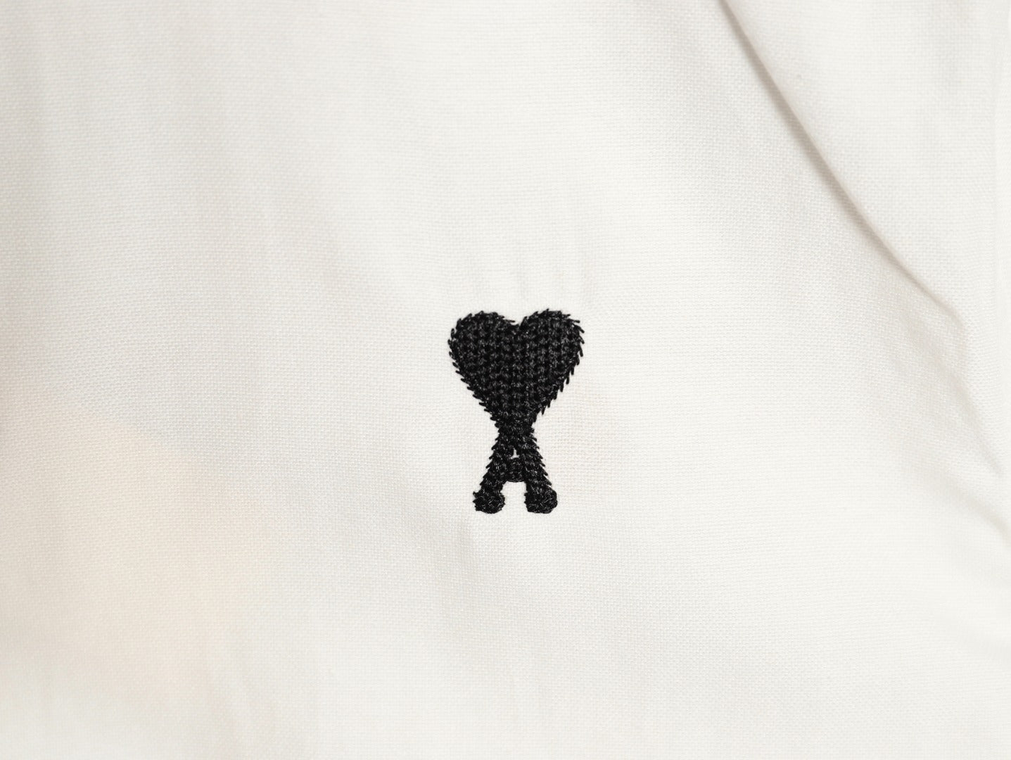 AMI Paris Solid Color Long-Sleeve Oxford Shirt