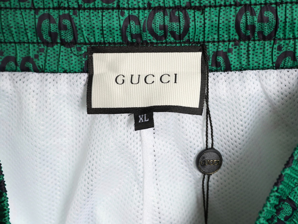 Gucci side-ribbed jacquard beach shorts