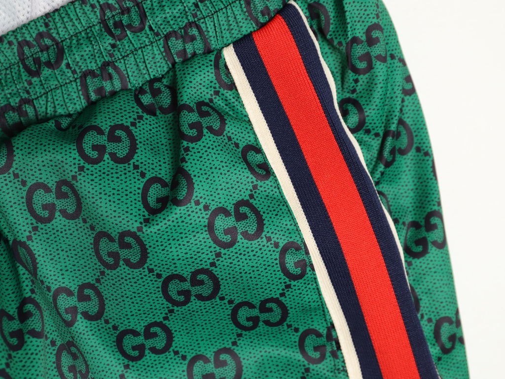 Gucci side-ribbed jacquard beach shorts
