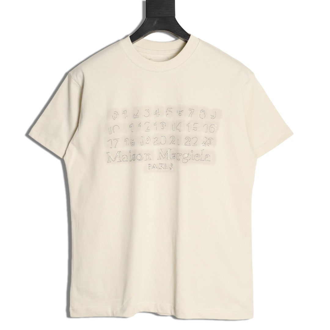 Maison Margiela Shadow Letter Embroidery Short-Sleeve T-Shirt
