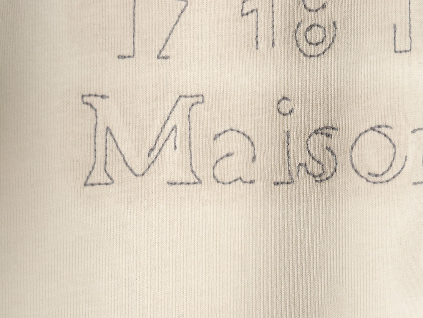 Maison Margiela Shadow Letter Embroidery Short-Sleeve T-Shirt