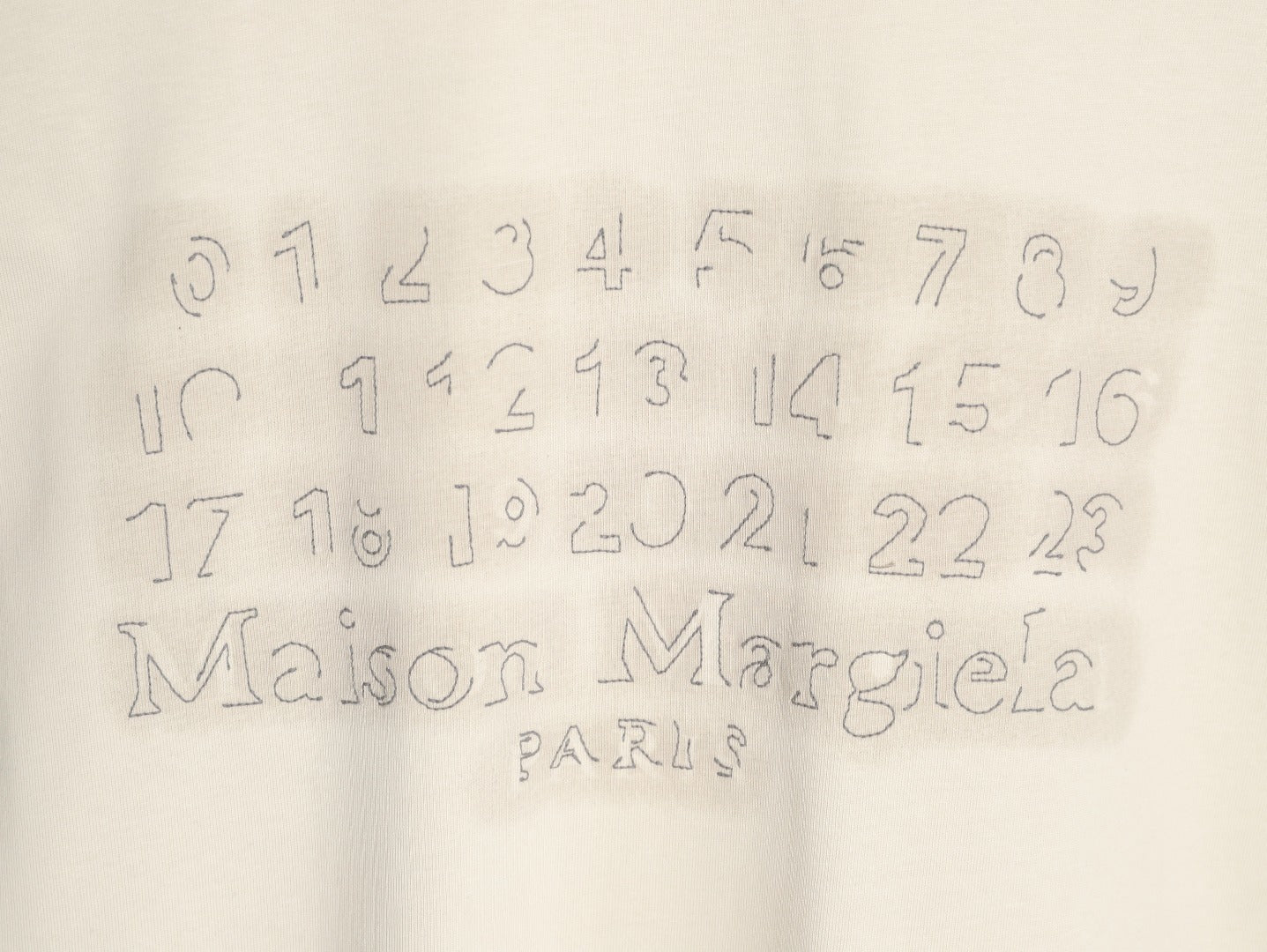 Maison Margiela Shadow Letter Embroidery Short-Sleeve T-Shirt