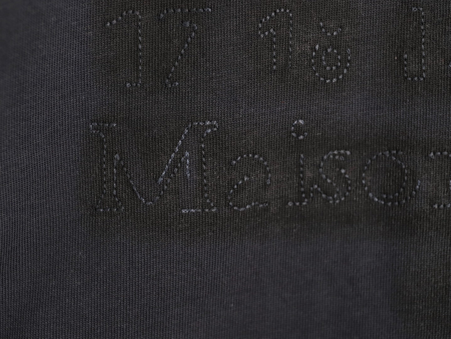 Maison Margiela Shadow Letter Embroidery Short-Sleeve T-Shirt