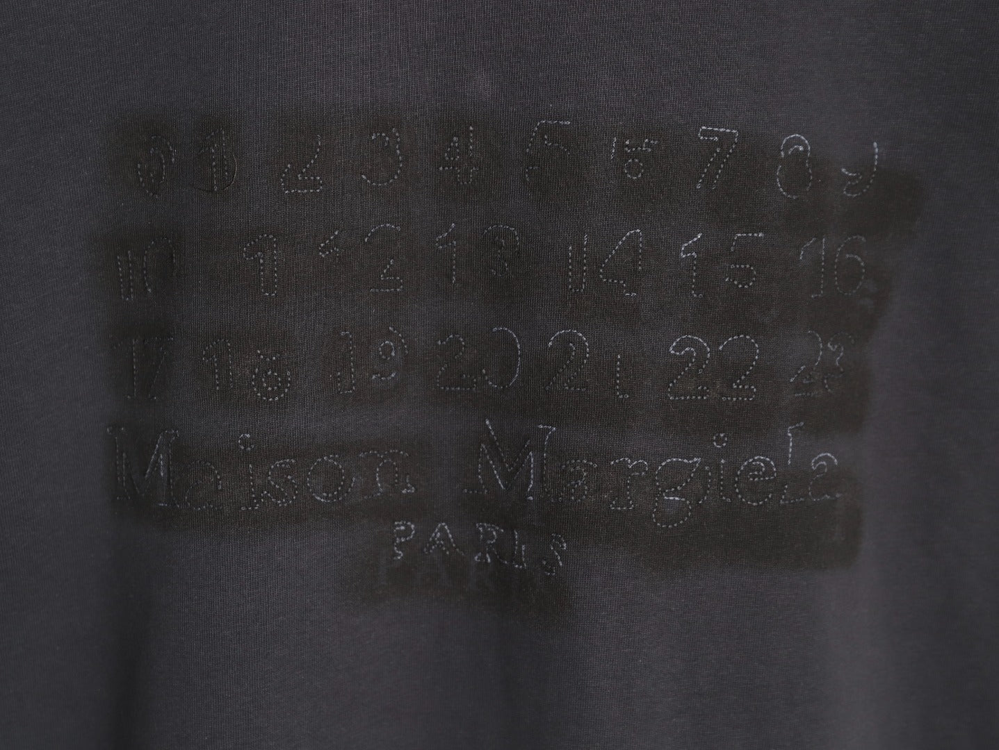 Maison Margiela Shadow Letter Embroidery Short-Sleeve T-Shirt