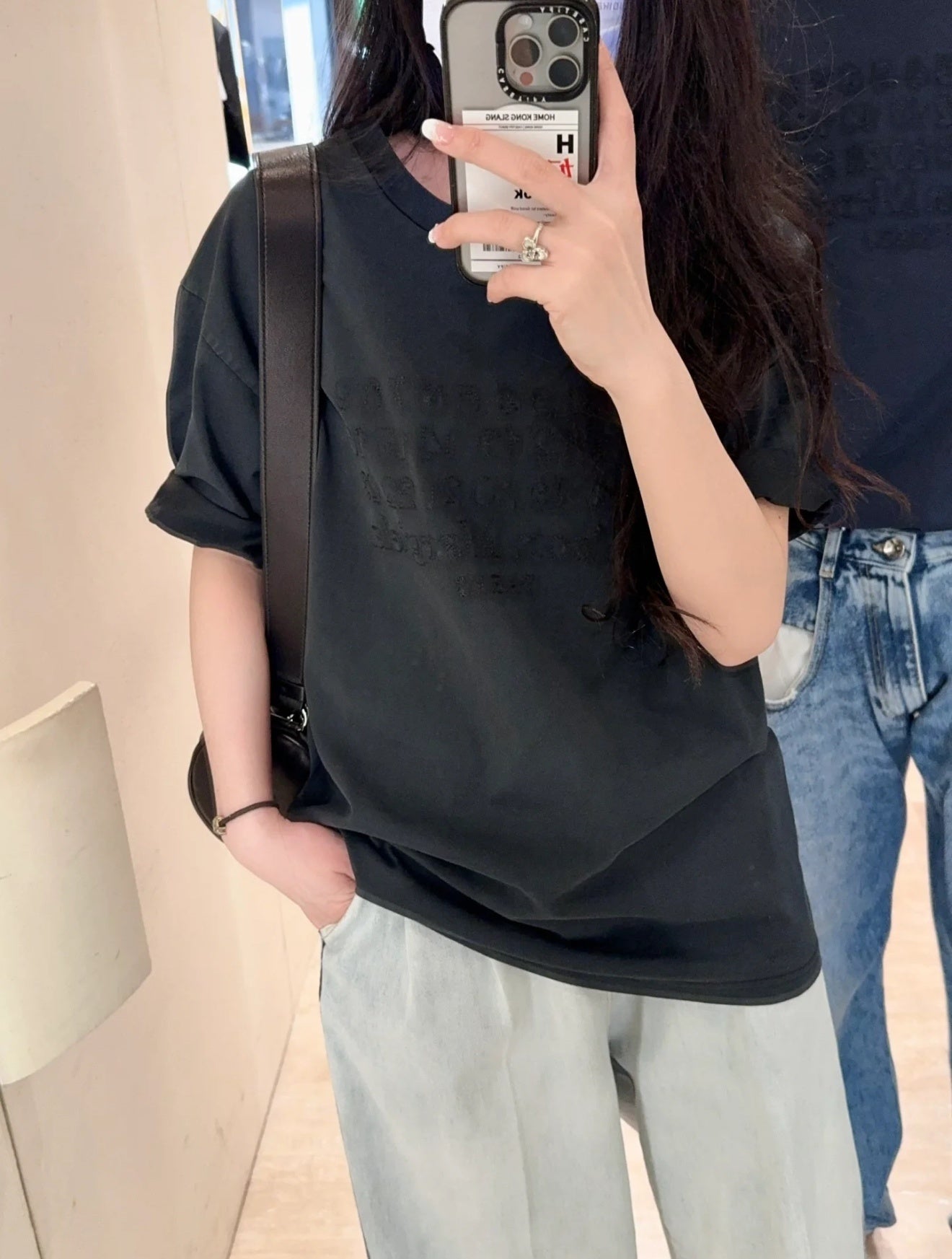 Maison Margiela Shadow Letter Embroidery Short-Sleeve T-Shirt