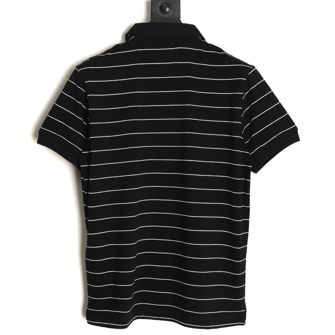 Prada 25ss Triangle Striped Polo Short-Sleeve