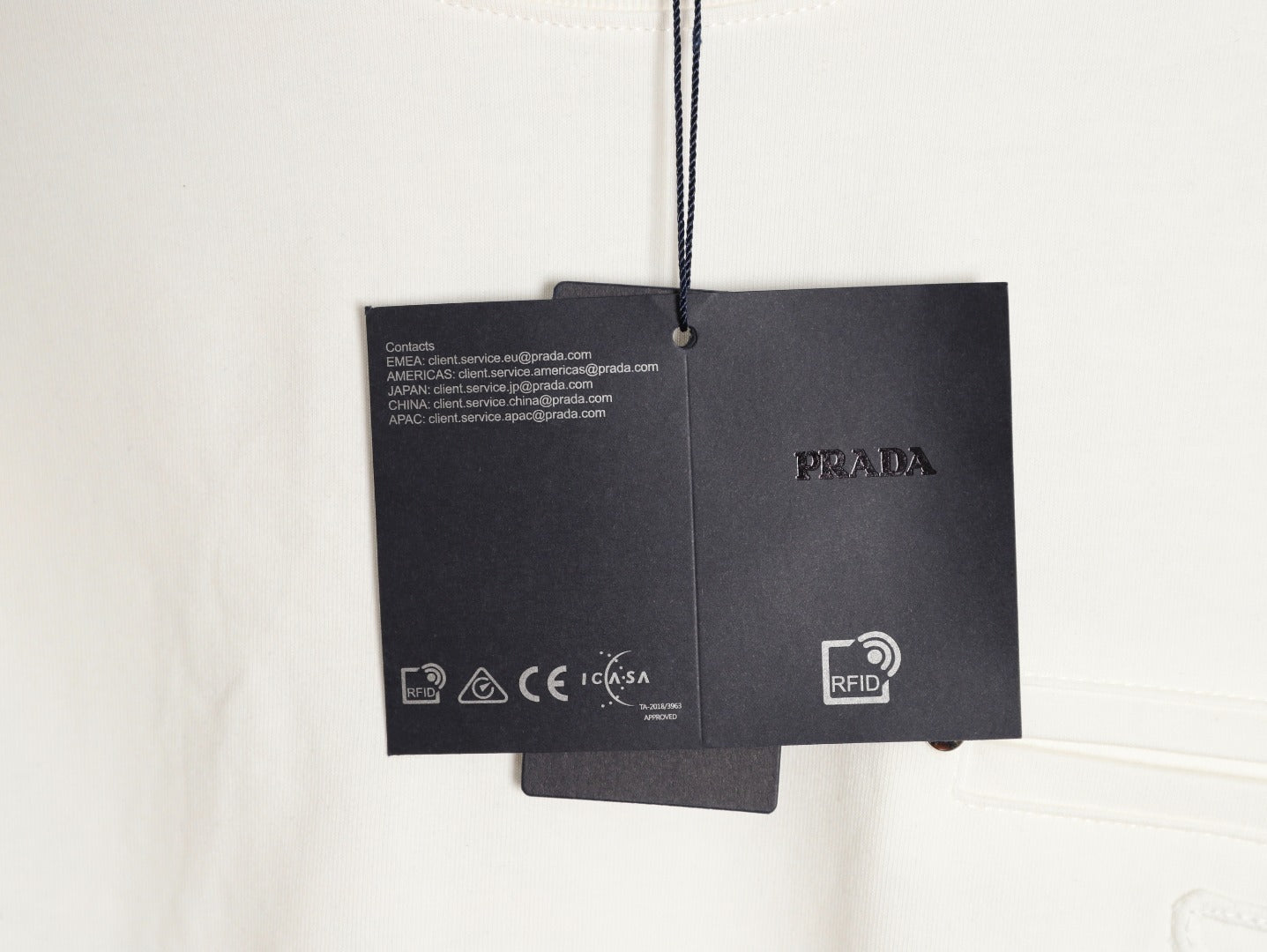 Prada classic triangle logo faux pocket short-sleeved shirt