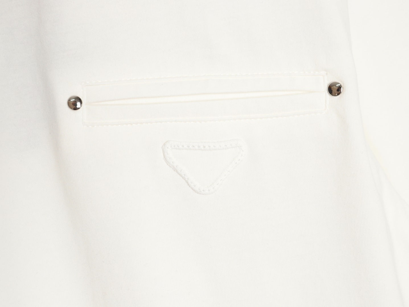 Prada classic triangle logo faux pocket short-sleeved shirt