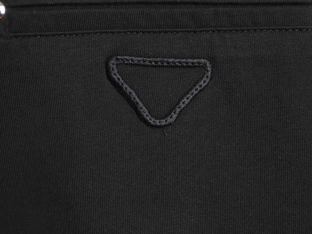 Prada classic triangle logo faux pocket short-sleeved shirt