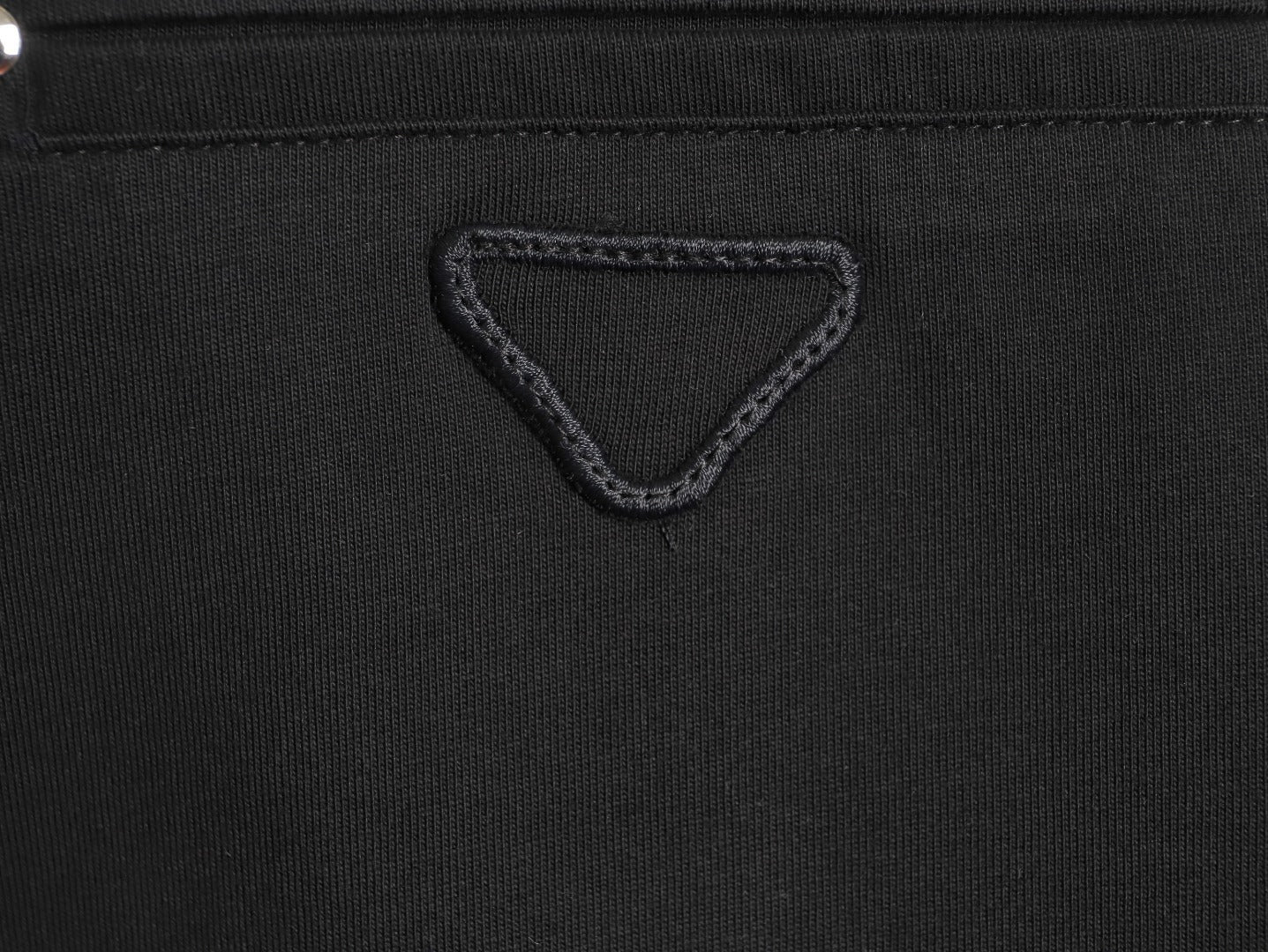 Prada classic triangle logo faux pocket short-sleeved shirt