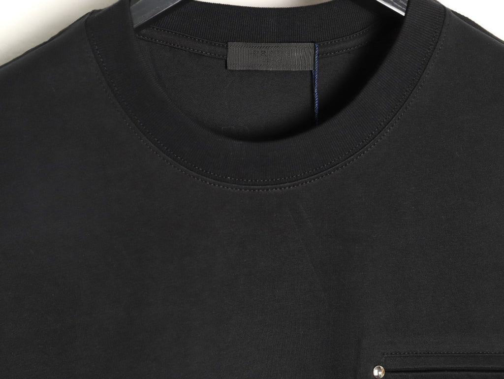 Prada classic triangle logo faux pocket short-sleeved shirt