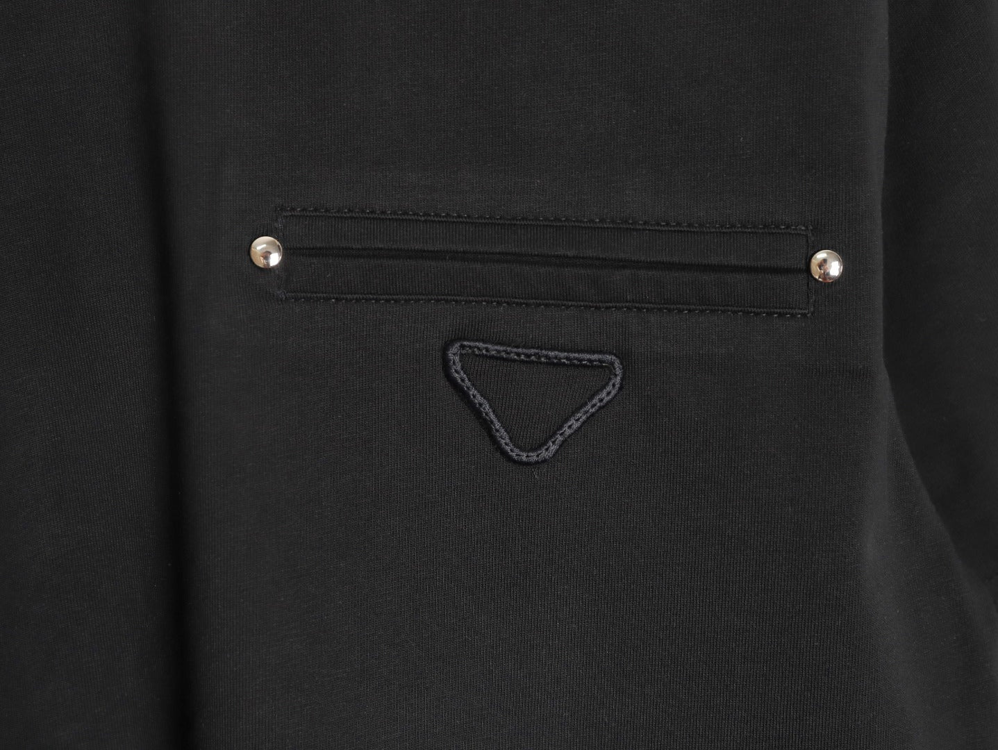 Prada classic triangle logo faux pocket short-sleeved shirt