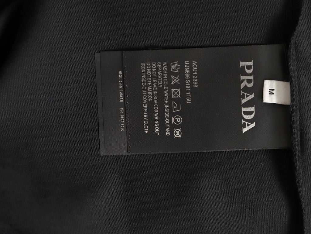 Prada classic triangle logo faux pocket short-sleeved shirt