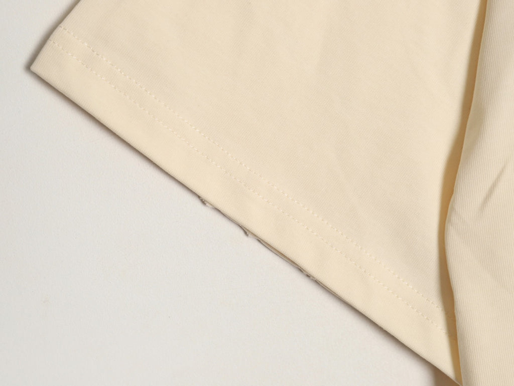 Loewe sleeved T-shirt with logo patchwork embroidery on the cuffs