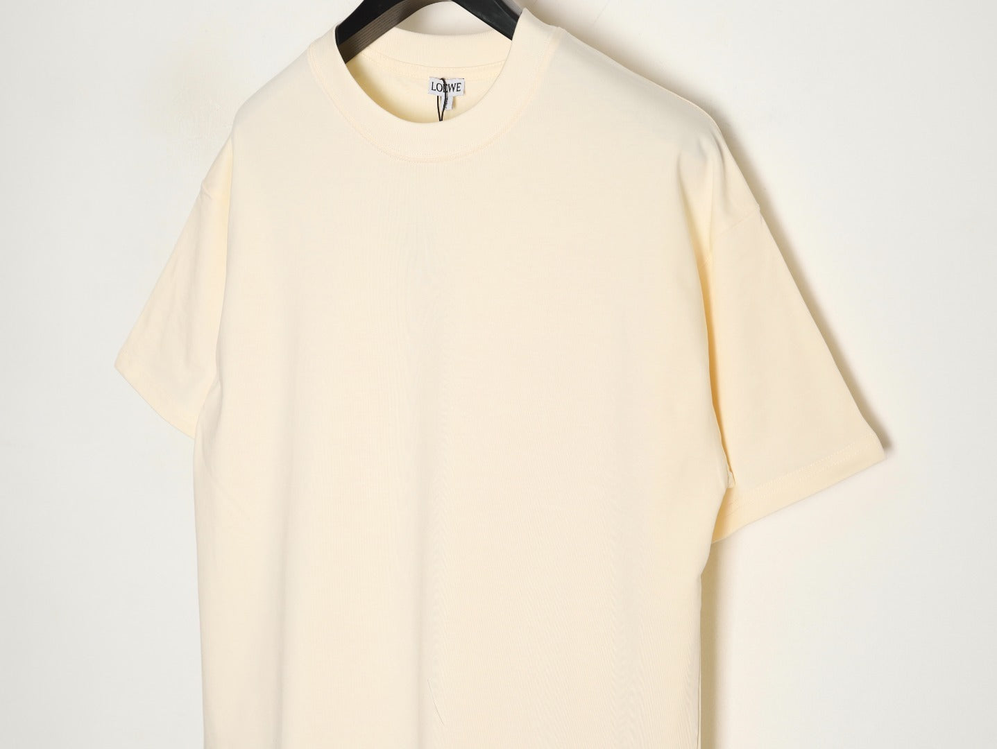 Loewe sleeved T-shirt with logo patchwork embroidery on the cuffs