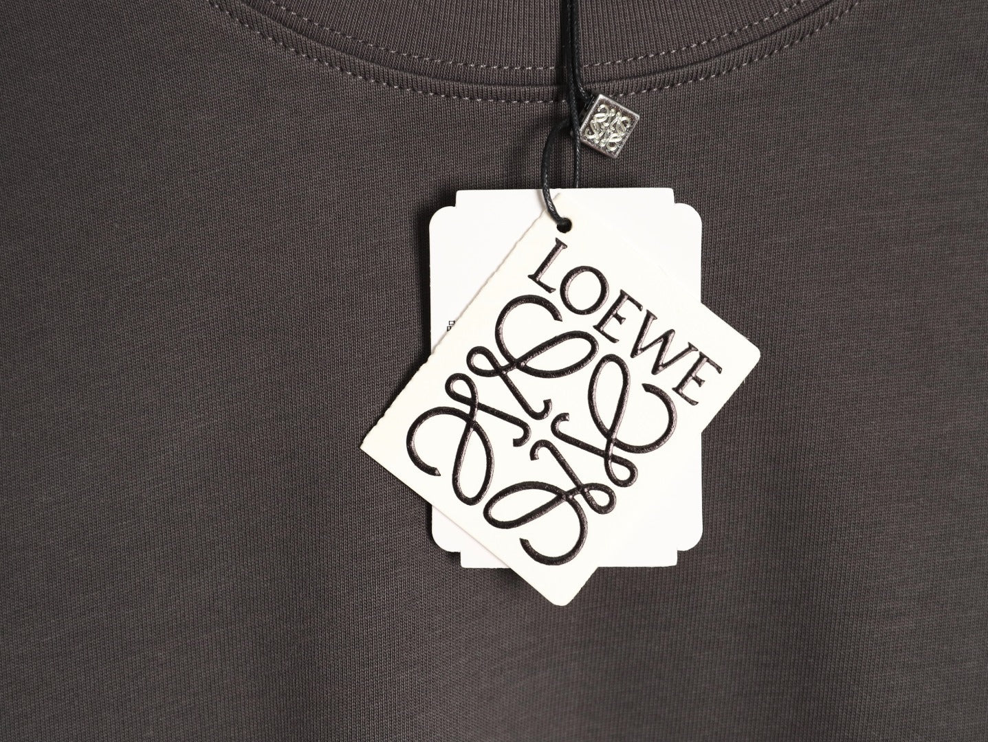 Loewe sleeved T-shirt with logo patchwork embroidery on the cuffs