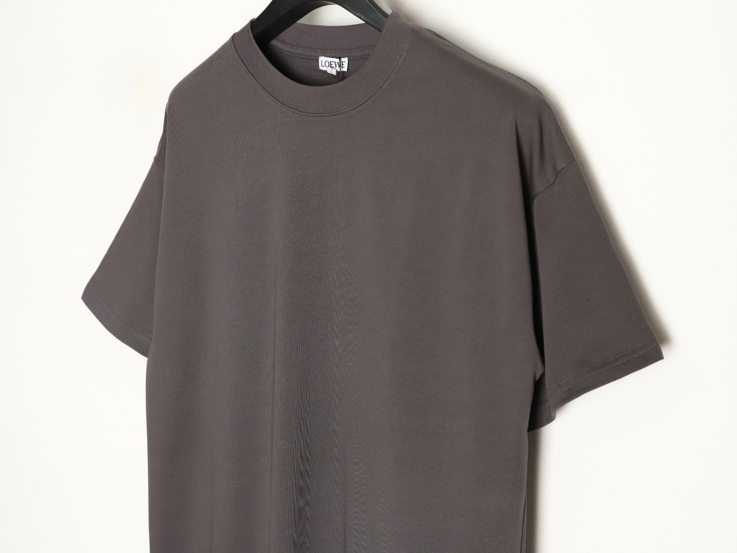 Loewe sleeved T-shirt with logo patchwork embroidery on the cuffs