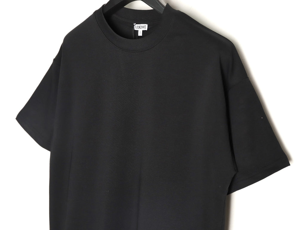 Loewe sleeved T-shirt with logo patchwork embroidery on the cuffs