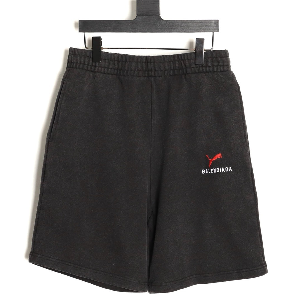 Balenciaga/Puma collaboration washed and distressed shorts