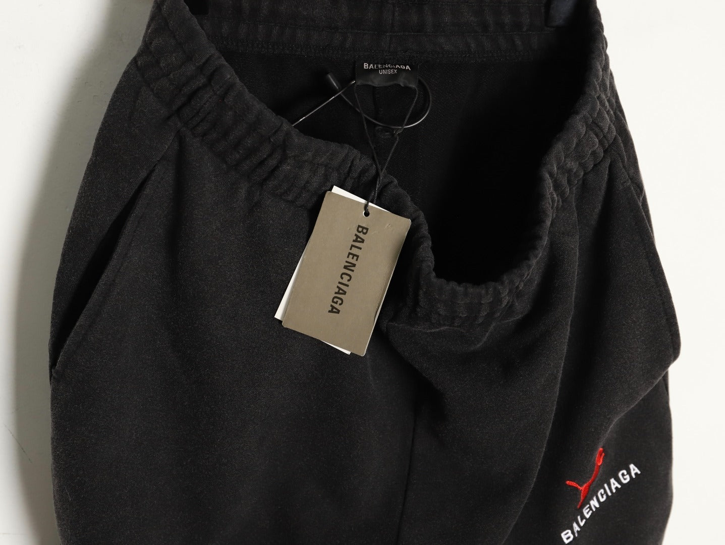 Balenciaga/Puma collaboration washed and distressed shorts