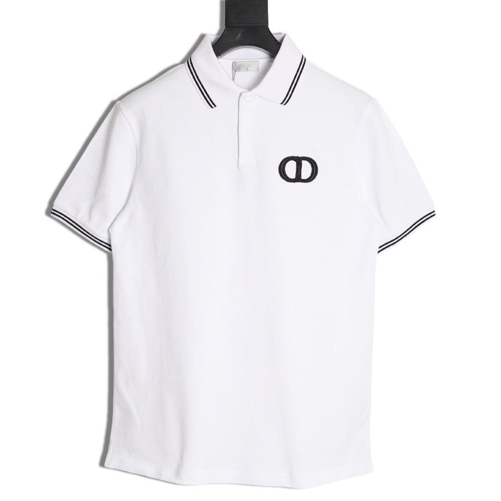 DIOR/Dior CD Embroidered Logo Short-Sleeve Polo Shirt