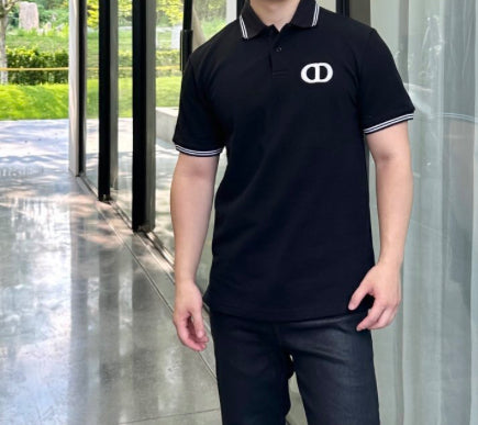 DIOR/Dior CD Embroidered Logo Short-Sleeve Polo Shirt