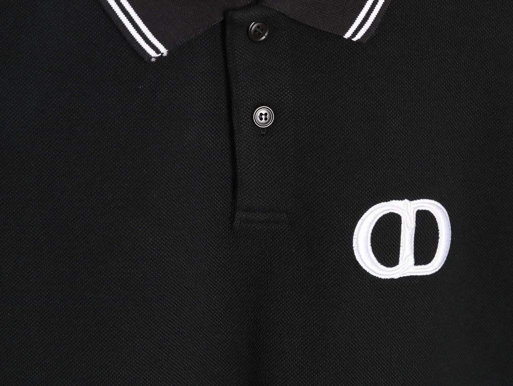 DIOR/Dior CD Embroidered Logo Short-Sleeve Polo Shirt