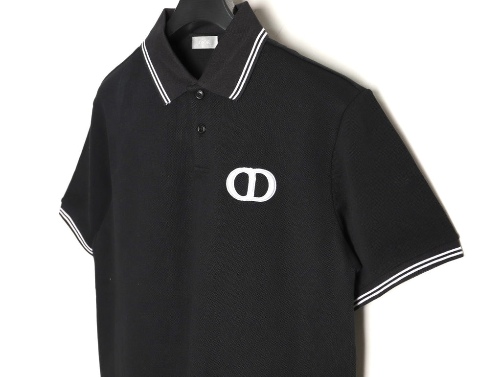 DIOR/Dior CD Embroidered Logo Short-Sleeve Polo Shirt