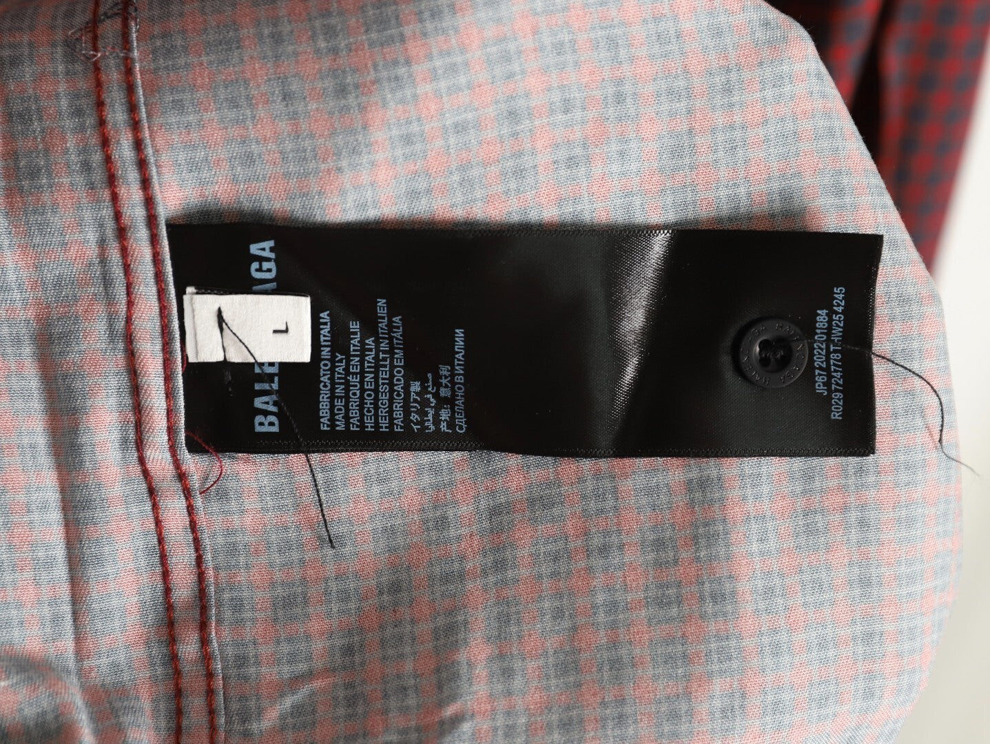 BALENCIAGA/Balenciaga New Striped Collared Shirt