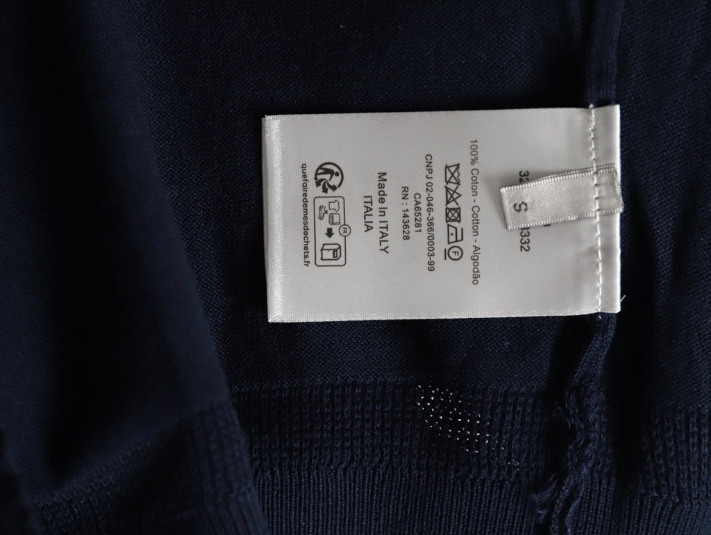 Dior Embroidered Logo Knit Polo Short-Sleeve