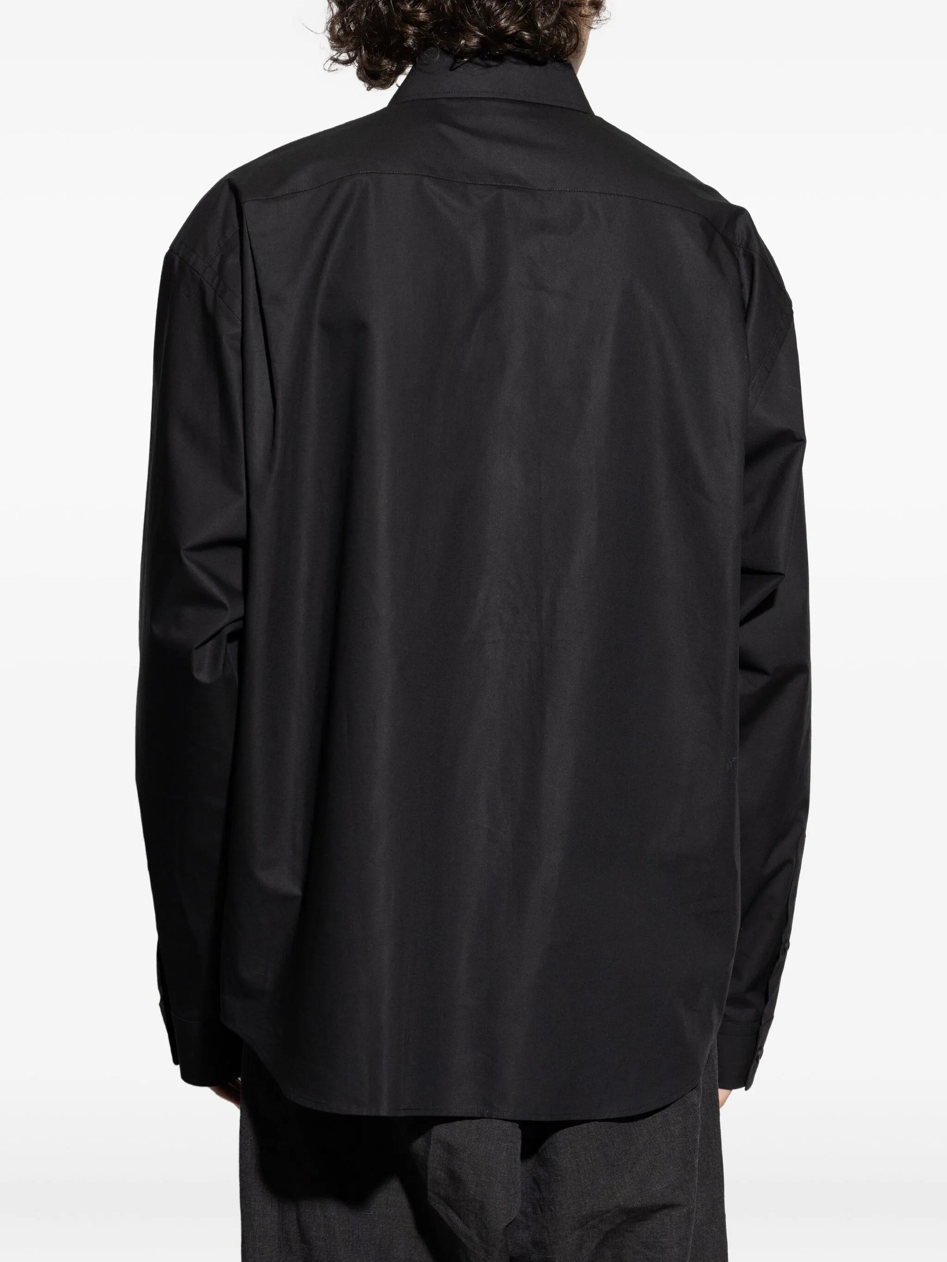 BALENCIAGA BB Embroidered Long-Sleeve Shirt