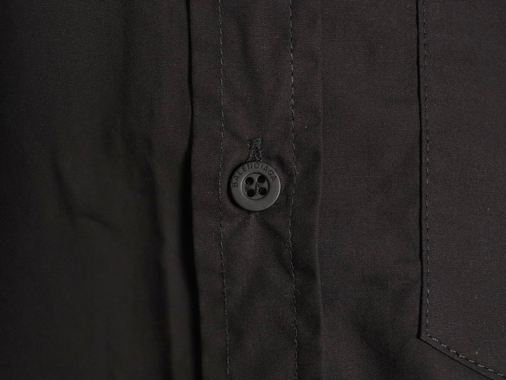 BALENCIAGA BB Embroidered Long-Sleeve Shirt