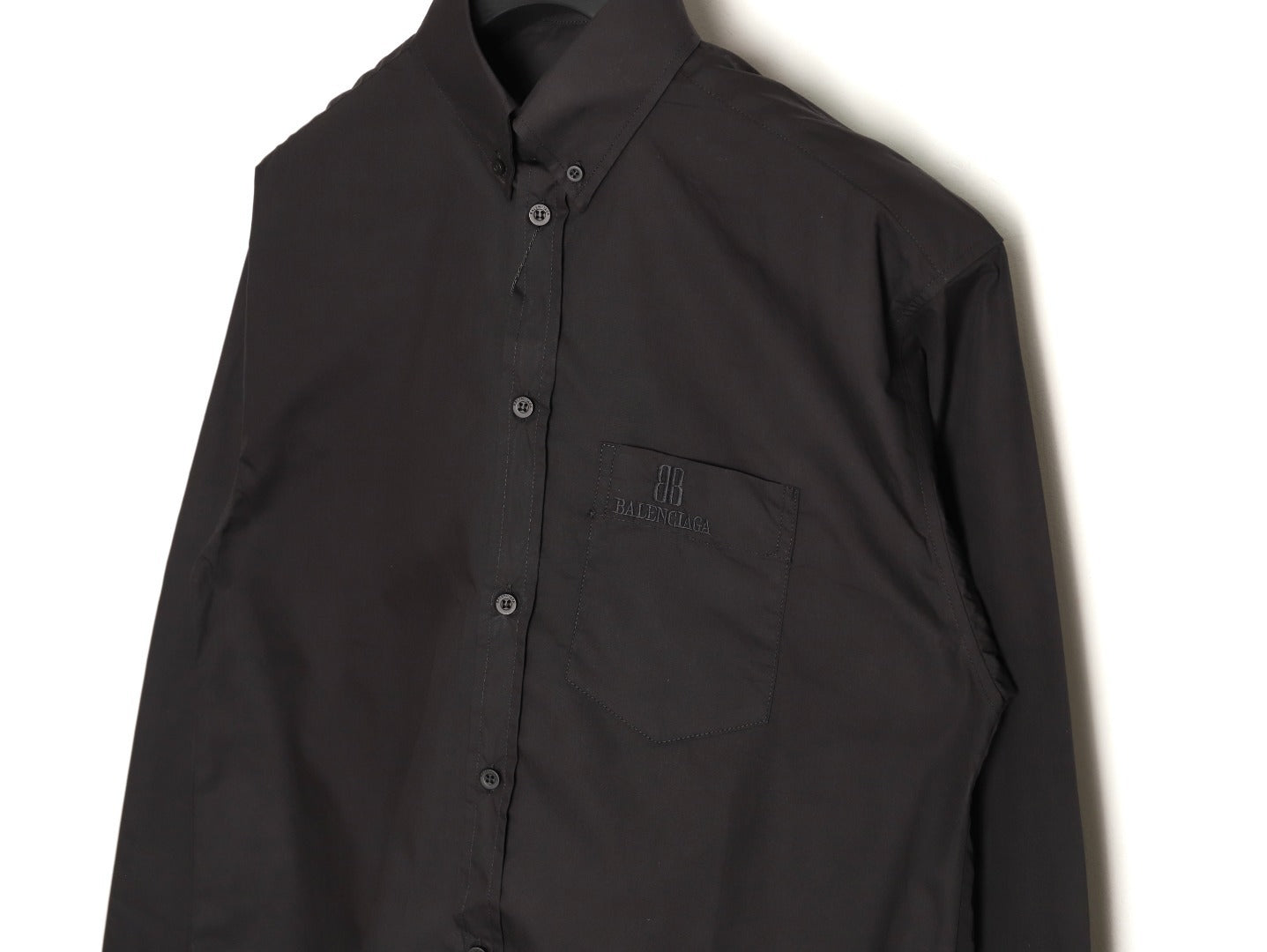 BALENCIAGA BB Embroidered Long-Sleeve Shirt