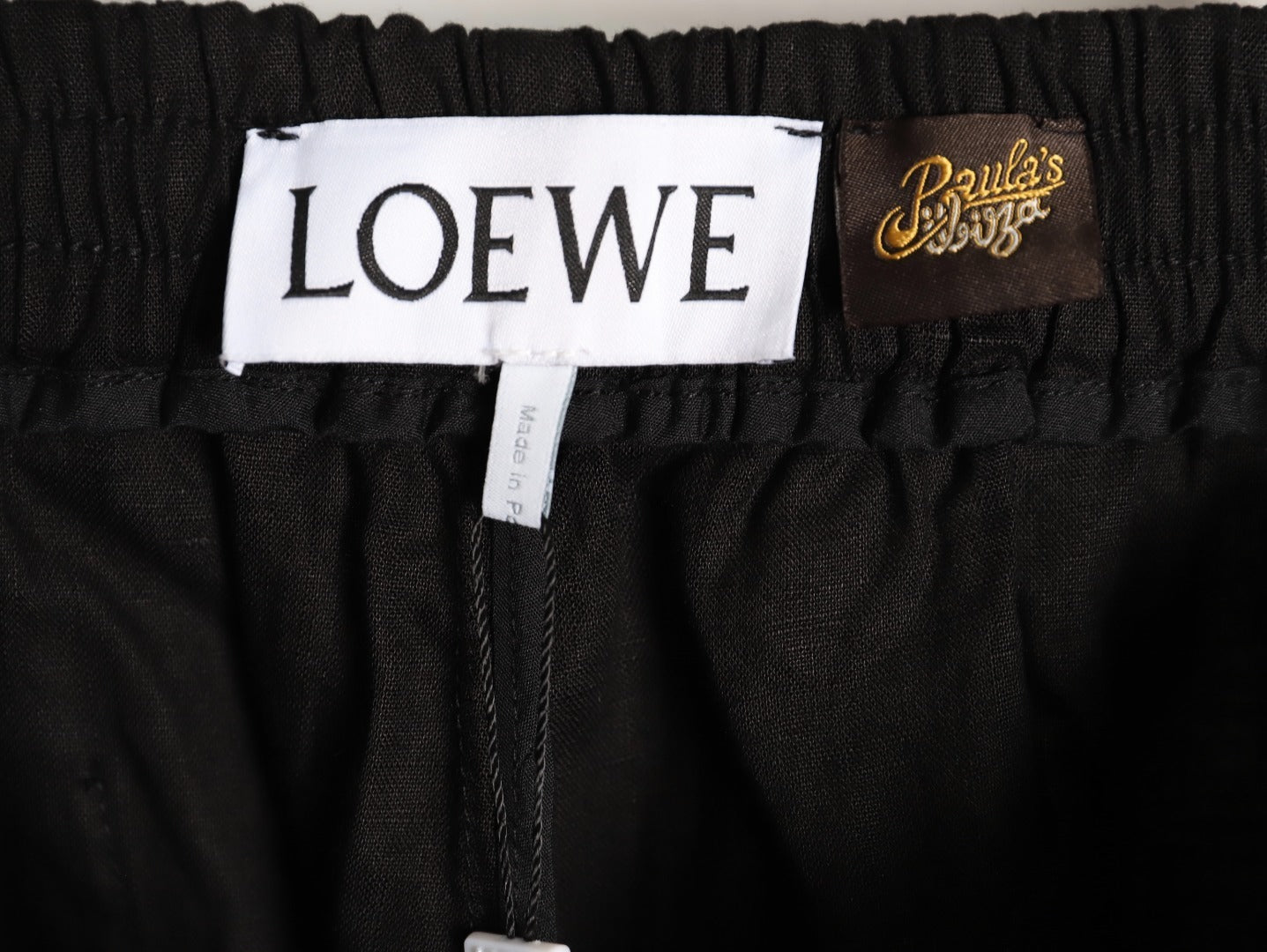 LOEWE Anagram embroidered linen trousers
